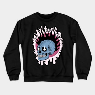 Skull in flames Crewneck Sweatshirt